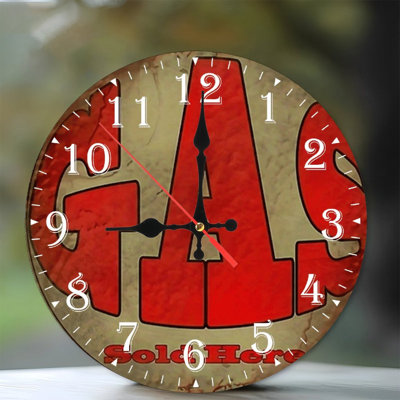 10-Inch Wooden Wall Clock, Silent Movement, Battery Operated (AA Batteries Not Included), Artistic  Decor, Perfect for Home Accents
