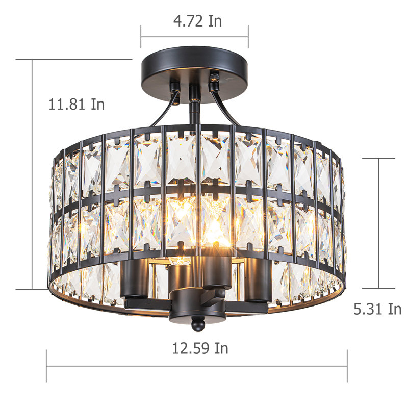 Kadedra 4 - Light Chandelier, Black