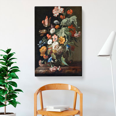 Still Life with Flowers Vol.1 by Rachel Ruysch - Wrapped Canvas