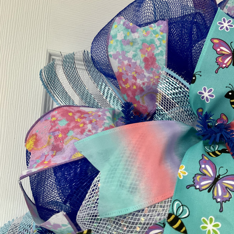 Spring Welcome Butterflies Wreath