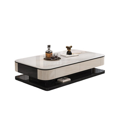 Light luxury microcrystalline stone coffee table