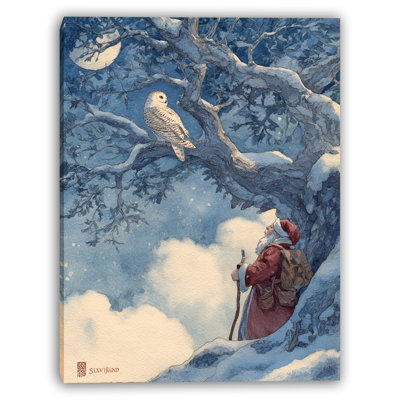 Art mural sur toile tendue père Noël