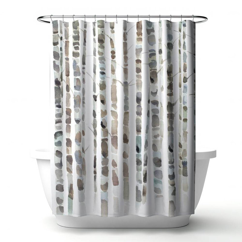 Shower Curtain LA134 – Polyester Shower Curtain, Dye Sublimation Print, 71" W × 74" L