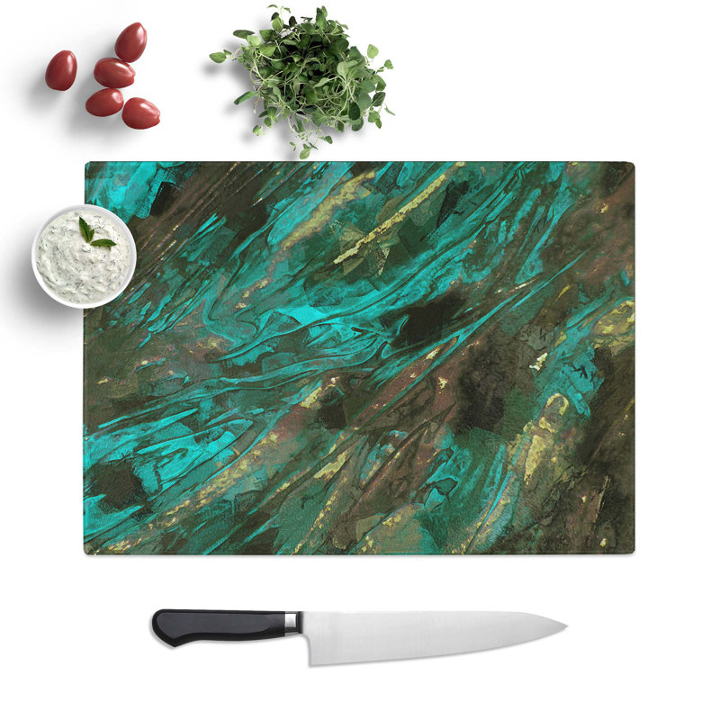 Glass It Takes Two in Abstract Chopping Board, 39 cm W x 28.5 cm L