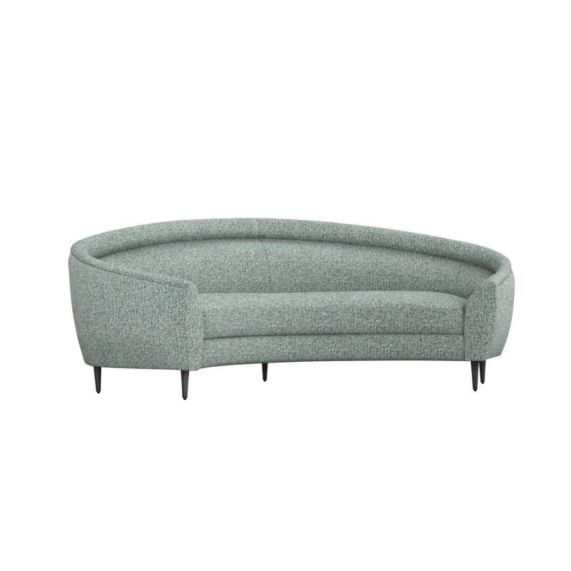 Capri Upholstered 94'' Sofa, Pool Rayon/Viscose, Dark Gray