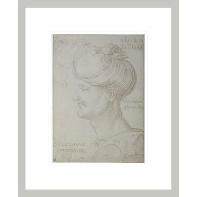 Head of Suleyman the Magnificent (1494-1566) by Albrecht Dürer -Framed Giclee Print