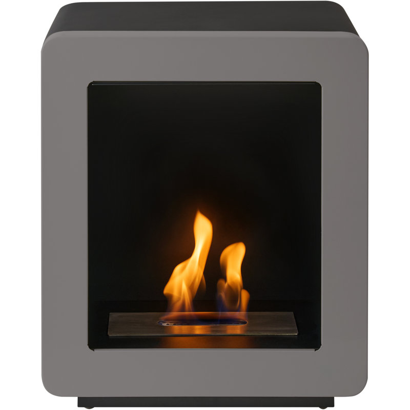 Adam 45cm W Black Bio-Ethanol Stove, Grey