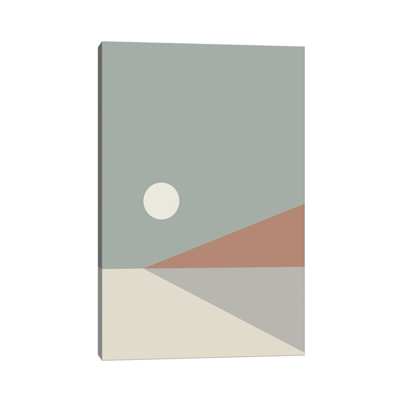 Geometric Landscape III - Print on Canvas, 66.04 cm H x 45.72 cm W x 1.91 cm D, Wrapped Canvas
