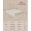 Double Bed Frame with Upholstered Headboard-413446642