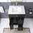 24" Freestanding Bathroom Vanity In Black With White Ceramic Integrated Basin-932841088