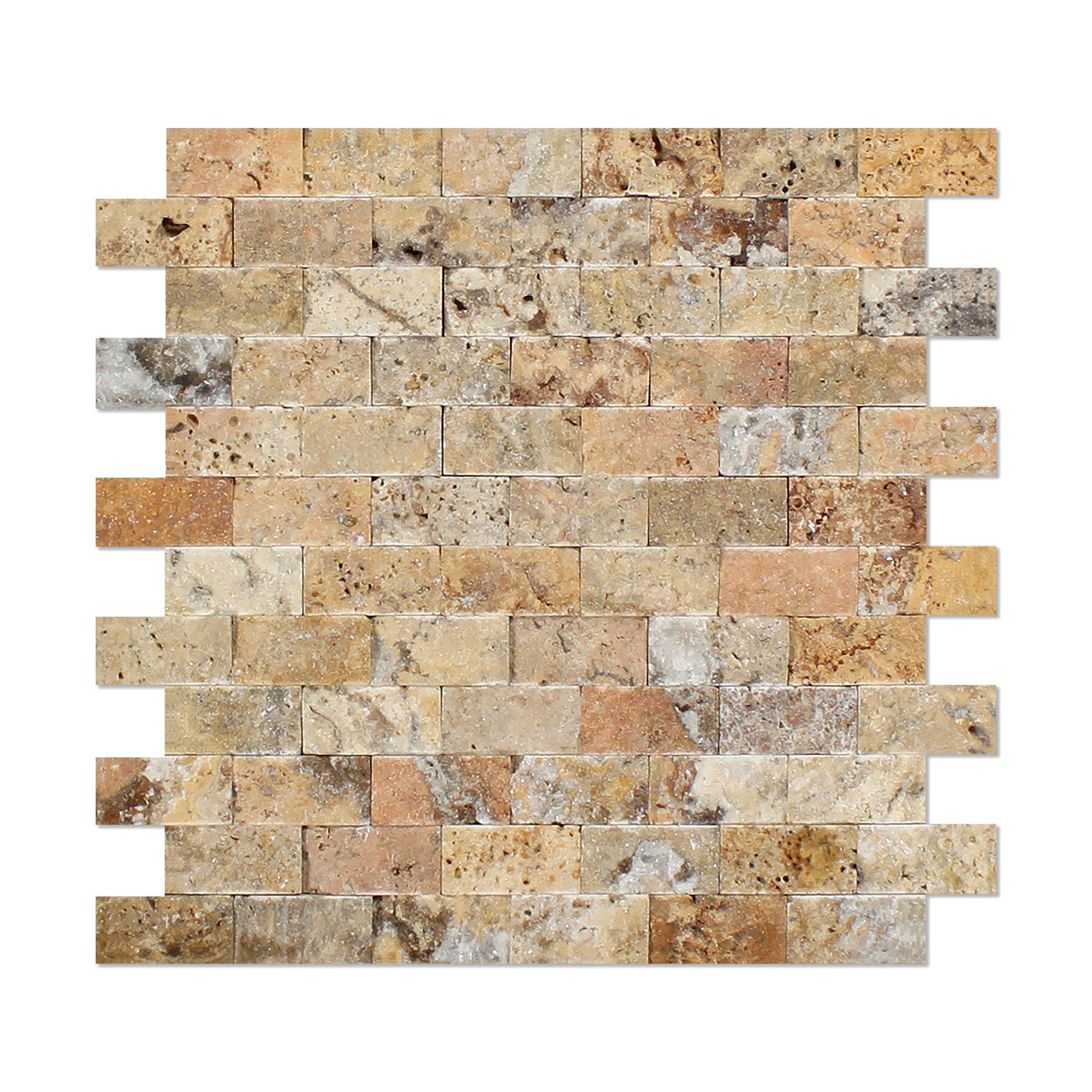 Stone & Tile Shoppe, Inc. Travertine Brick Joint Mosaic Wall & Floor ...