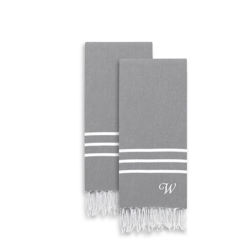 Ensemble de serviettes en coton turc 2 pièces Alara, W, Aqua pâle