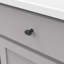 Poignée ovale de la collection Williamsburg - bouton d'armoire 1-1 / 4 po x 13/16 po noir mat - Quincaillerie de ferme pour tiroirs et armoires-88301322