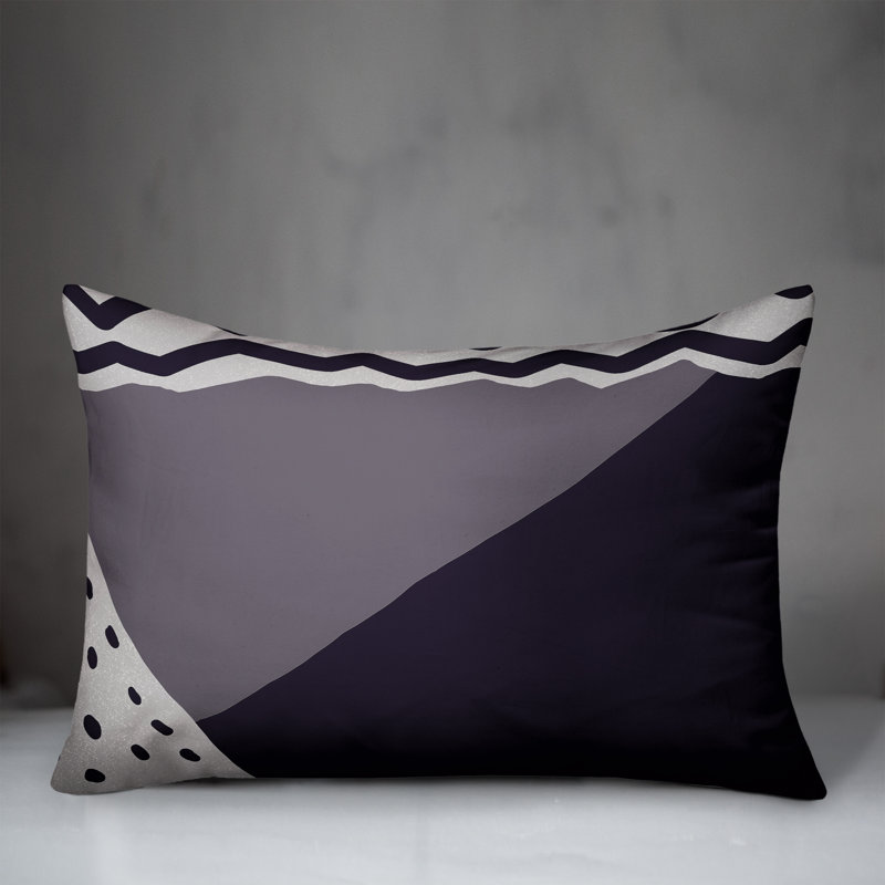 Coussin lombaire intérieur / extérieur abstrait, Bleu marine