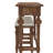 Ludin Brown Console Table With 3 Stools