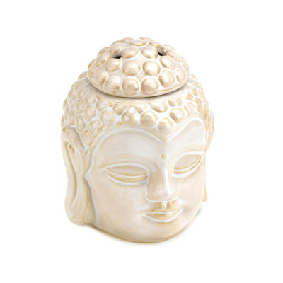 Peaceful Buddha Oil Warmer | Zen Ceramic Wax Burner