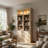 Display Cabinet With Adjustable Shelves & 3-Color LED Lighting-701390095