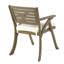 Chaise de salle à manger d'extérieur en bois d'acacia Helen, gris et crème-724107018