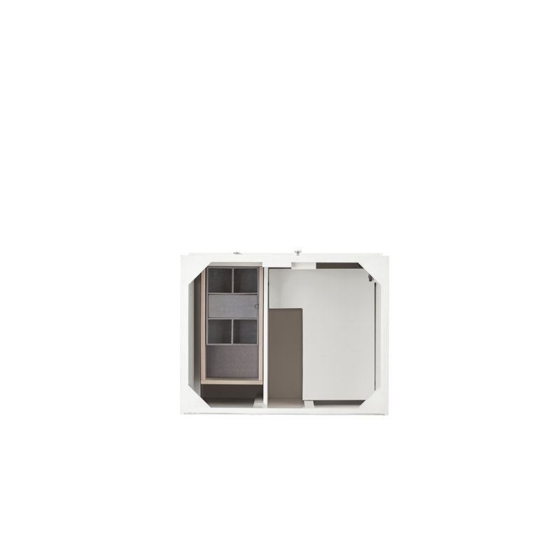 De Soto Single Bathroom Vanity Base, Bright White