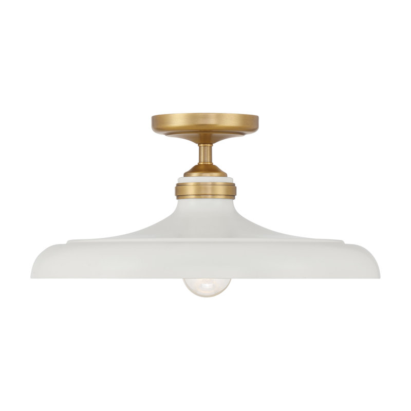 1 LIGHT SEMI FLUSH, Gold