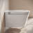 Hugo H Wall-Hung Toilet in Glossy White with Manual Bidet and 2x6 Supporting Frame