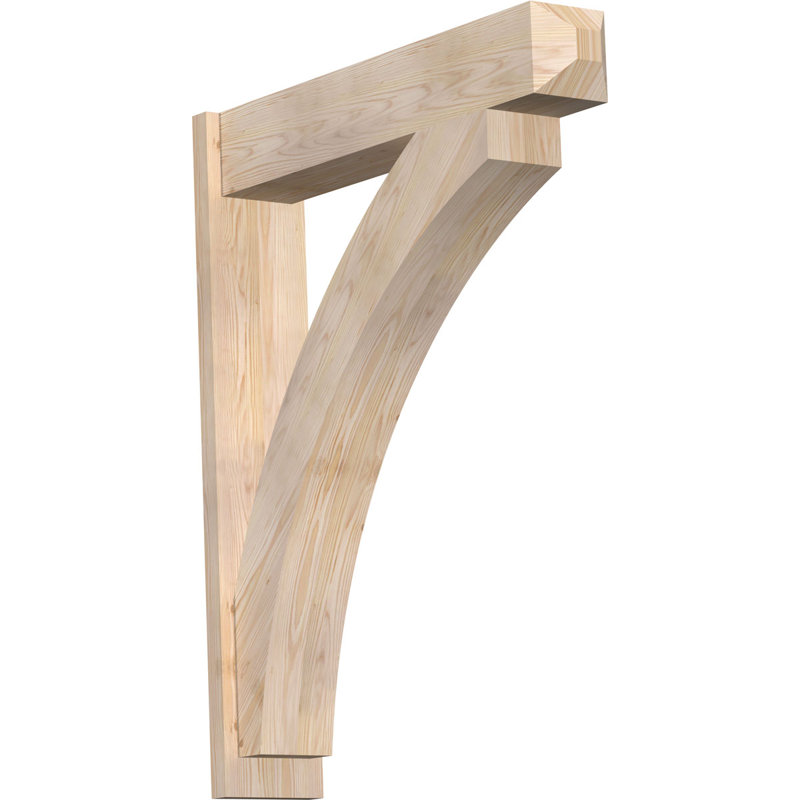 Persienne en bois rustique Thorton Craftsman, Sapin Douglas de 5 1/2 po (lisse),  P 38 po x H 42 po 