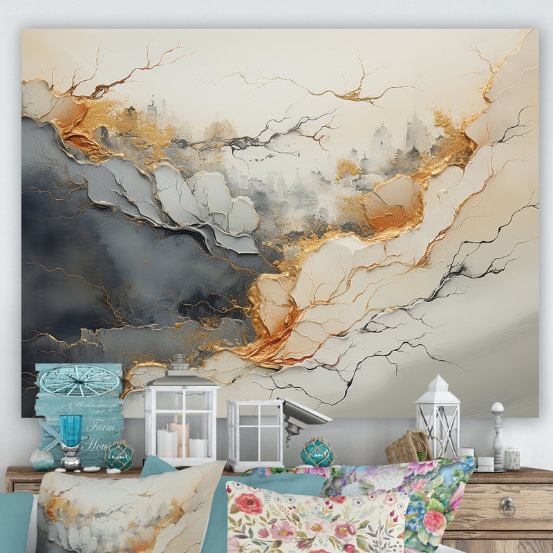 Minimalisme, impression sur toile River Mountain Wonders, Toile tendue, 16" H x 32" W