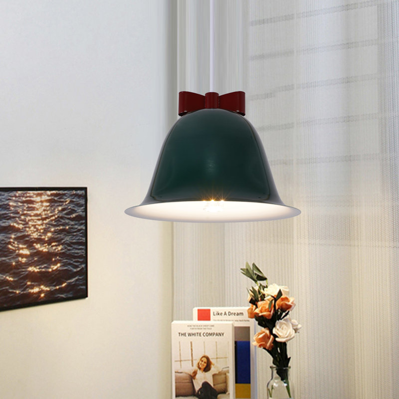 Luminaire suspendu en forme de cloche à 1 lumière en fer pour fille
