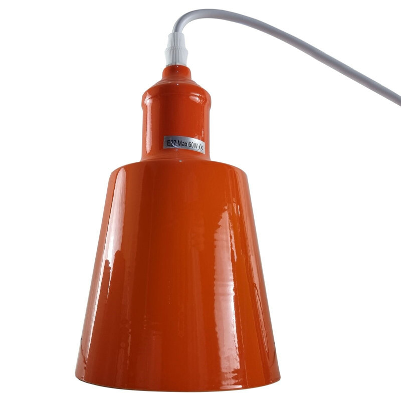 3 - Light Silver Cluster Pendant, Orange