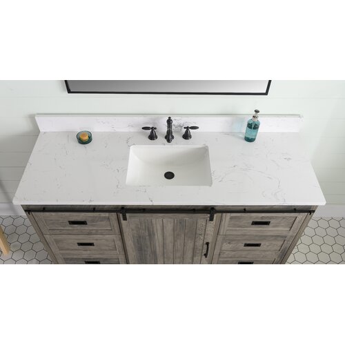 August Grove® Caldean 60'' Single Bathroom Vanity with Top & Reviews ...