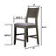 Chaise d’appoint rembourrée en lin gris Abena