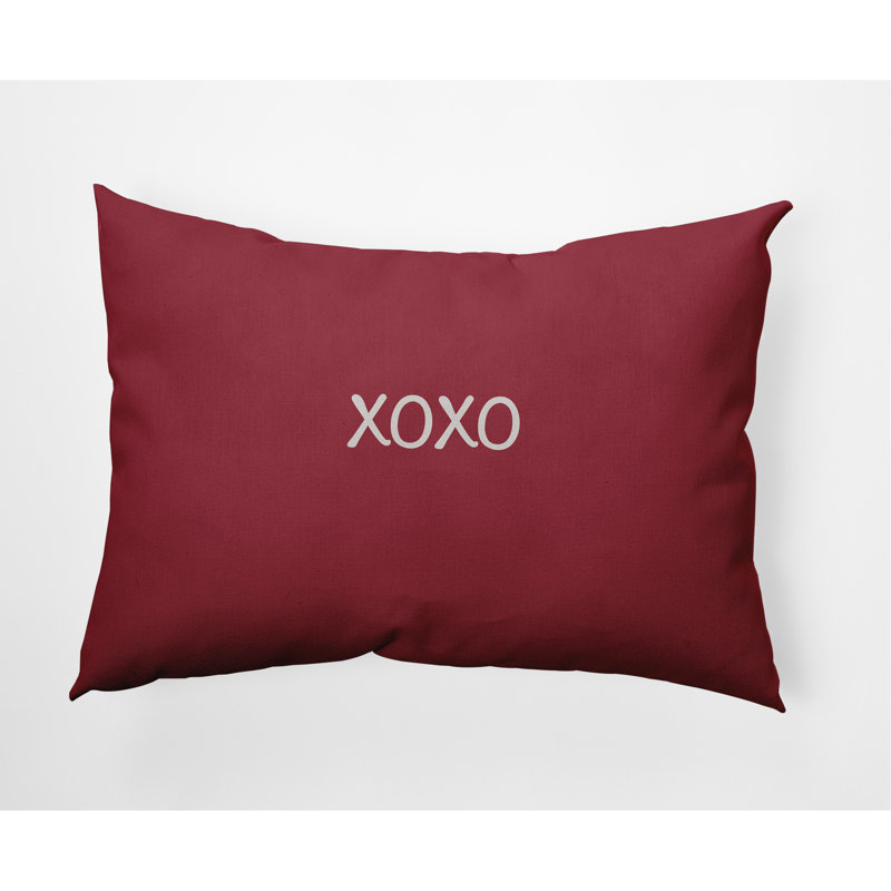 Housse et insert de coussin décoratif décoratif Xoxo Valentines, Brique