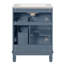 Meuble-lavabo 24 po avec lavabo en céramique, 3 tiroirs, porte et tablette réglable pour les petites salles de bain