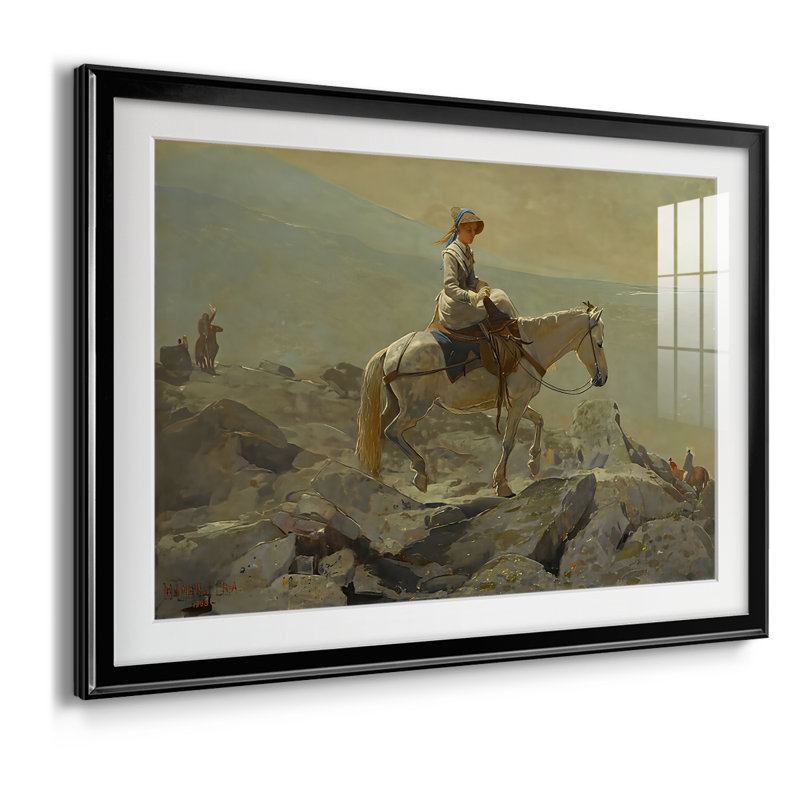 The Bridle Path, White Mountains-Winslow Homer, reproduction encadrée avec passe-partout et verre - 1868, 30 x 5 x 42,5, Noir