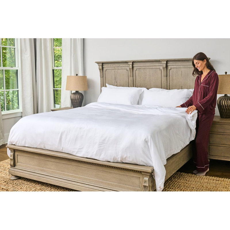 Silky Bamboo Bed Sheets Rayon from Bamboo Fitted Sheet, Drap-housse très grand californien, Crème