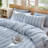 DONEUS Striped Duvet Cover Set 100% Washed Cotton Linen Like Soft Feelling 3 Pieces Bedding Set-121887699-121887700