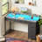 Keldric Rectangle Desk, Computer Desk with Drawers, Gaming Desk with LED Lights, Small Desk with Power Outlets, Writing Desk with Storage, Home Office Desk with Monitor Stand for Study-1379296350-1369033334