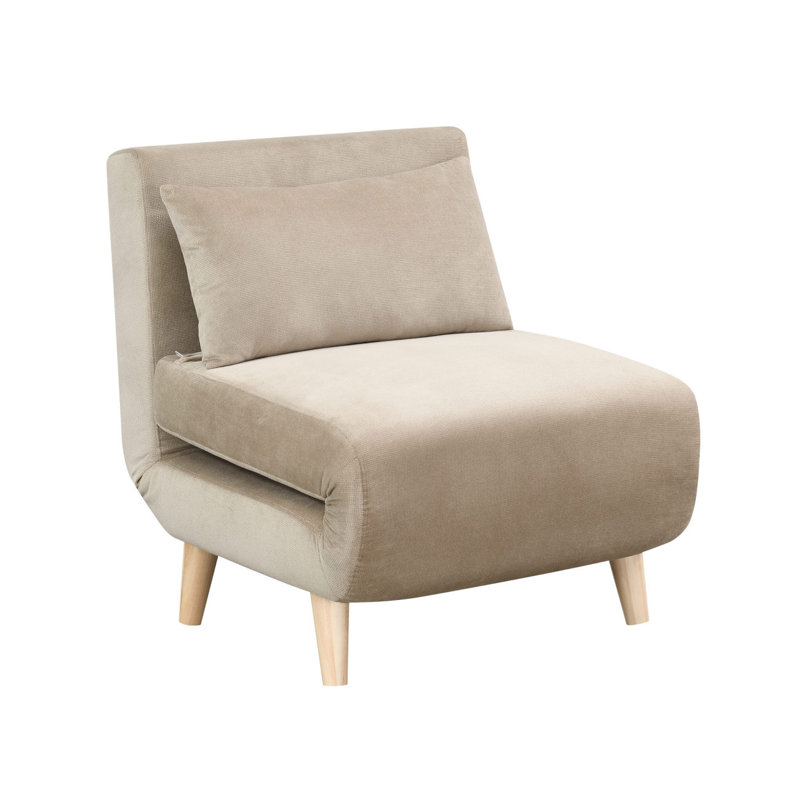 1 canapé-futon convertible moderne et élégant, Velours sable