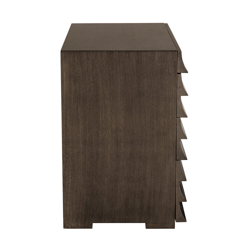 Frederico 40'' W Solid Wood Console Table, Greige Walnut