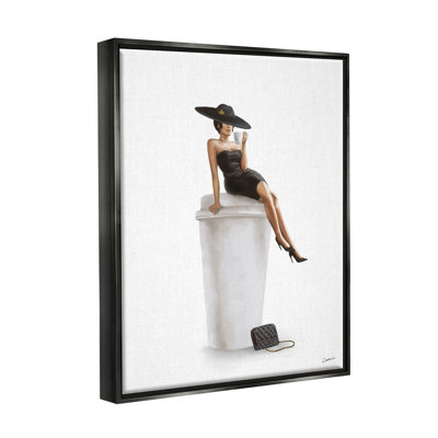 " Trendy Black Dress Fashionable Woman " by Ziwei Li Painting Print