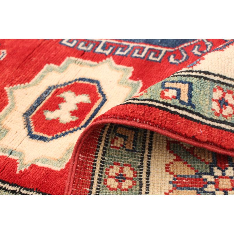 Tapis unique en laine noué à la main style Gazni des années 2010 de 5 pi x 6 pi 7 po brun Qaiden