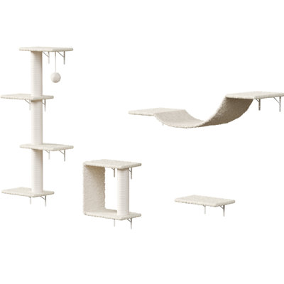 Modern Wall-Mounted Cat Furniture - 4pcs