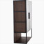 Vitrine lumineuse de 51,2 po de hauteur avec porte en verre trempé, vitrine à cadre en métal DEL, style minimaliste moderne, pour le salon, le bureau et le bureau