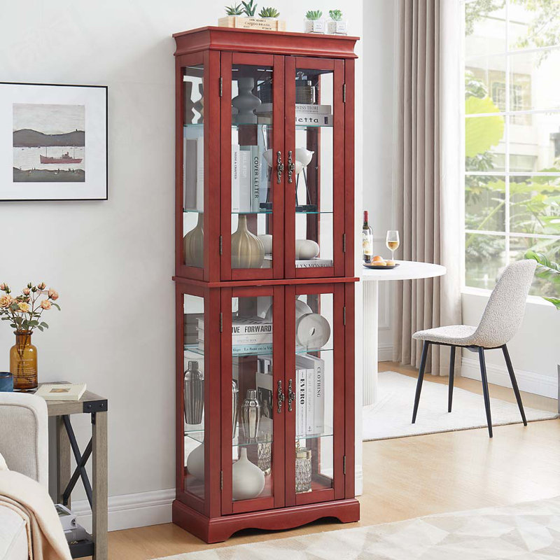 Armoire de rangement en verre, Cerisier