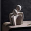 Ensemble de 2 figurines abstraites Embrace