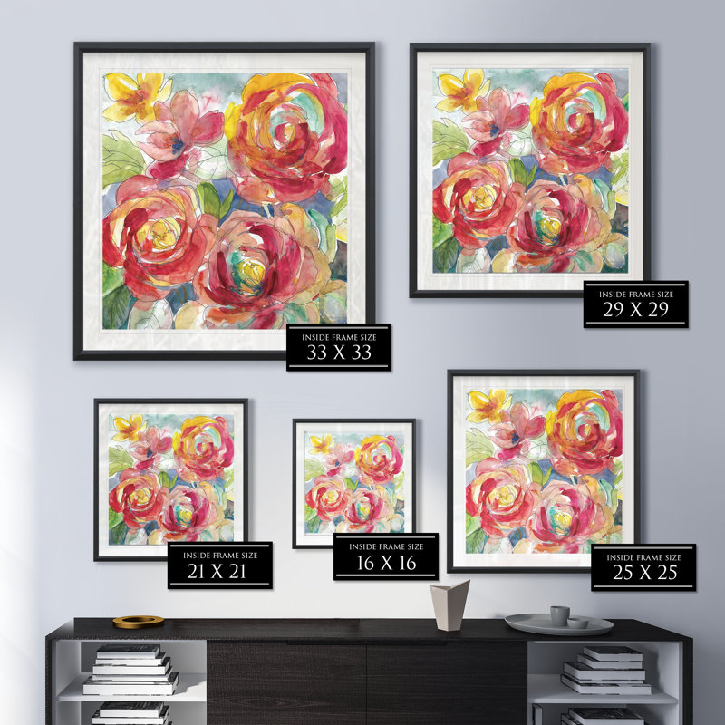 Garden Party I - reproduction de cadre photo, H 17,5 po x l 17,5 po x P 1,5 po