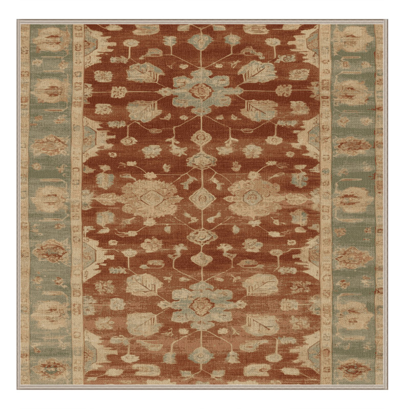 Tapis beige surteint lavable à la machine, Carré 3 pi