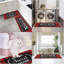 Tapis de cuisine noir et rouge en paquet de 2