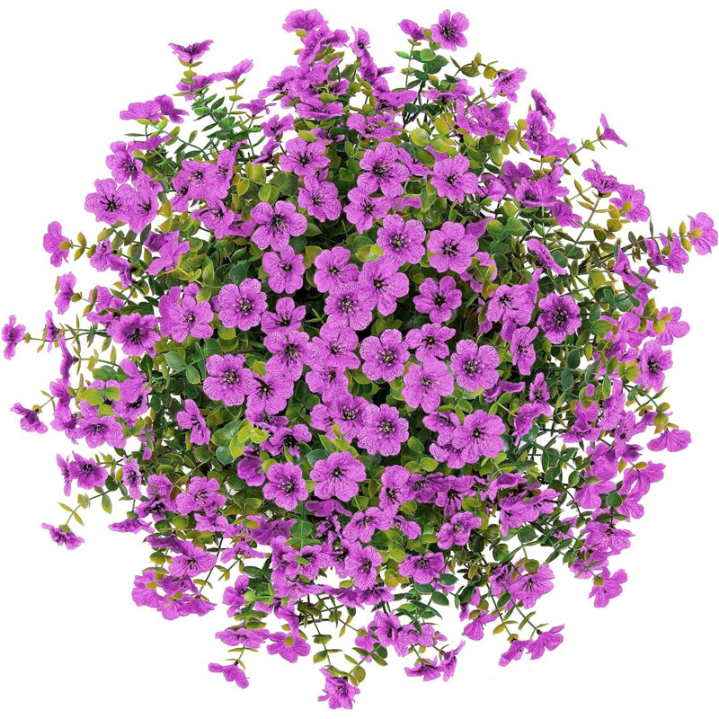 Panier de fleurs artificielles artificielles pour l'été, Mauve
