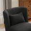 Fauteuil d'appoint rembourré et pivotant en tonneau avec coussin lombaire-462442952